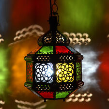 Orientalische Lampe Mehrfarbig Marokkanische Leuchte Laterne Bunt Deckenlampe
