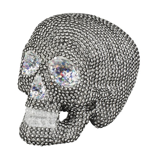 Totenkopf glitzer 19x15cm - totenkopf,