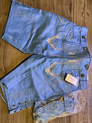 Baby blue unisex leather - blue,