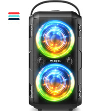 Bluetooth Lautsprecher Groß, W-KING 180W PEAK Party Boom Box Laut Musikbox