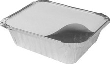 100x Alu-Schalen eckig 900ml