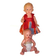 Alte MINERVA Puppen Babypuppe