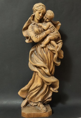 Alte geschnitzte heiligenfigur - alte,