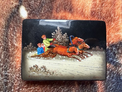 Russische lackdose fedoskino - russische,