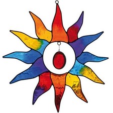 Suncatcher "Sonne" mehrfarbig Mobile ca. 20 cm Fensterdeko Feng Shui Energie