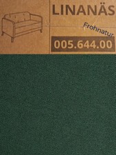 Ikea LINANÄS Bezug 2er Sofa Vissle dunkelgrün 005.644.00 NEU OVP Wechselbezug