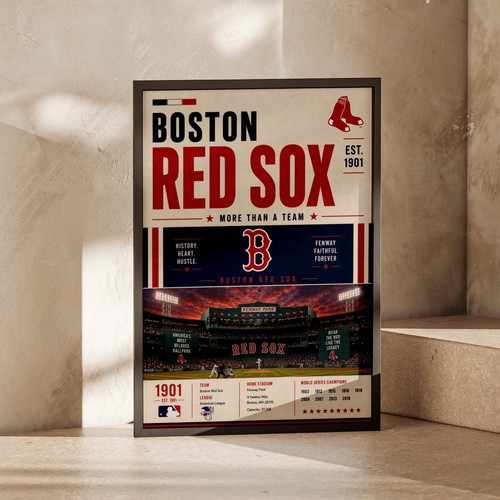 Boston red sox poster fenway - red, poster,
