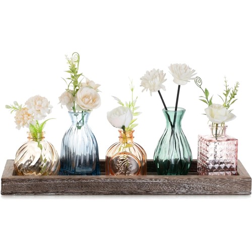 Kleine glasvasen bunt mit - kleine,
