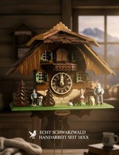 🌲 Original Schwarzwälder Kuckucksuhr von Engstler –mit Heidi-Figuren & Melodien