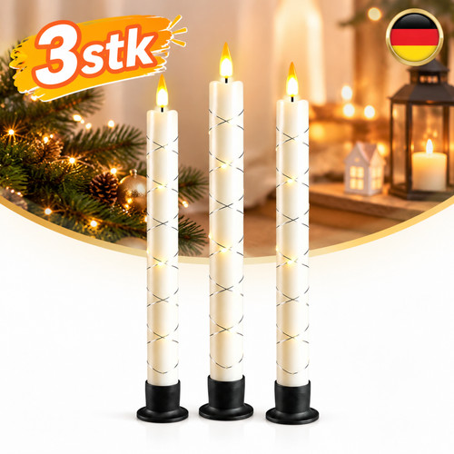 Stumpenkerzen 3er set led - stumpenkerzen,
