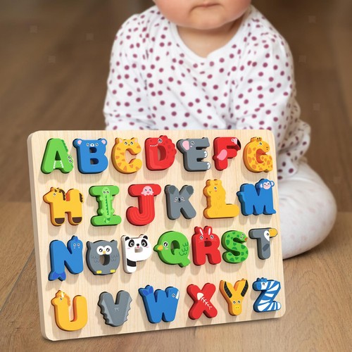 Holz tier alphabet puzzle abc - tier,