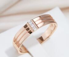 Ring 56 58 60 62 Fingerring Goldring  Zirkonia Rotgold 585 plattiert Damen