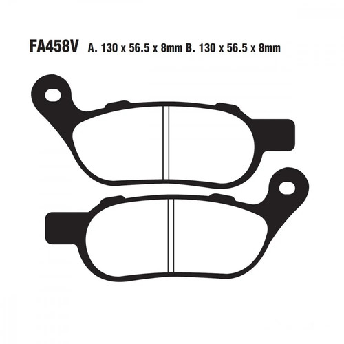 Bremsbelag fa458v hinten - fa458v, für