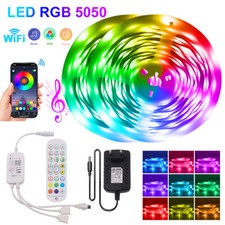 LED Stripe Streifen RGB 5050 Band Leiste Licht Lichterkette 5M-30M WIFI APP