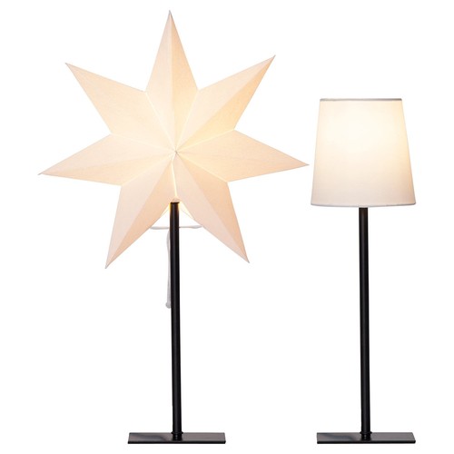 Tischlampe stern papier weiß - tischlampe,