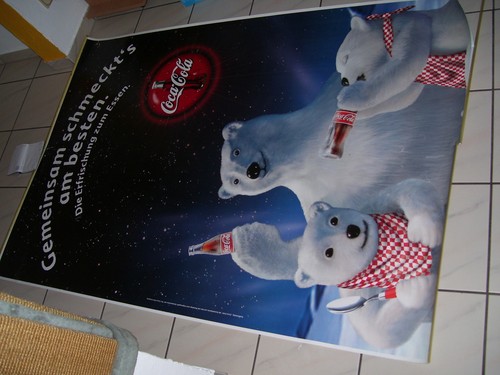 Plakat von coca cola mit - plakat,