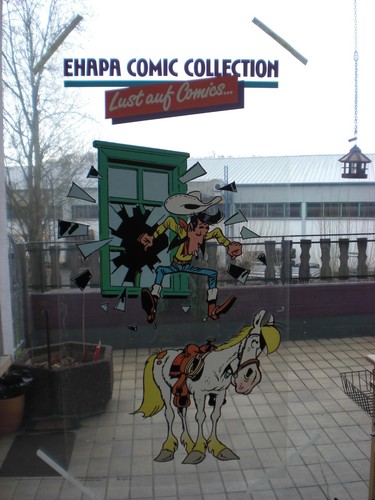 Lucky luke schaufensterfolie - lucky,