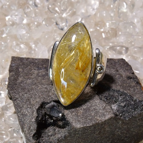Rutilquarz ring 925er - ring,, silber