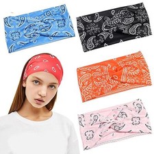 Stirnband Haarband Damen Sommer Stretch Haarreif Sport Bandana Blumen Knoten NEU