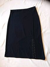 Rock Schwarz Schlauch Elegant Strass Hennes Collection Gr M