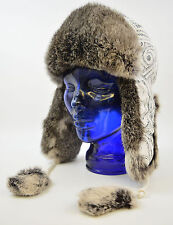 Original Russische Wintermütze, Kaninchen, Fellmütze, Schapka Ushanka   