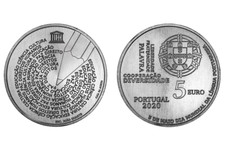 5 Euro Sondermünze 2020 Portugal UNESCO  Welttag der Portugiesischen Sprache UNC