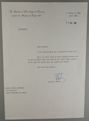 Autograph französisch