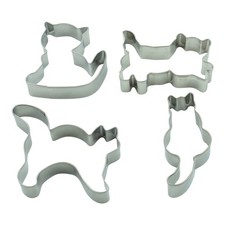 Ausstecher 4er Set Katzen Ausstechform Halloween Tier Mieze Kätzchen Katze Keks