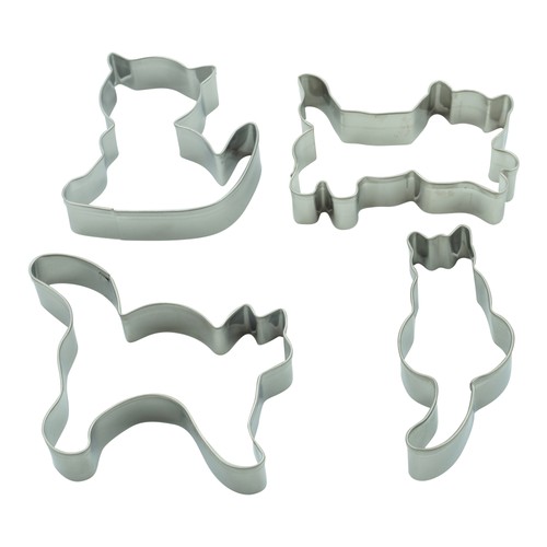 Ausstecher 4er set katzen - ausstecher,