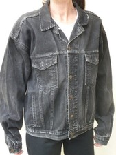 WRANGLER Jeans Jacke Vintage  Original 80 er Jahre  Schwarz Größe M Authentic