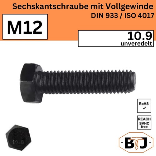 M12 din 933 9 - m12, 10.9