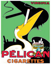 Pelikan zigaretten poster - pelikan,