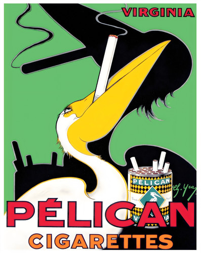 Pelikan zigaretten poster - pelikan,