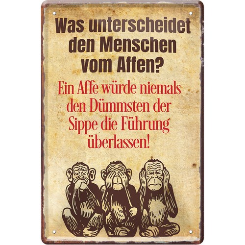 Blechschild 20x30 unterschied - 20x30,