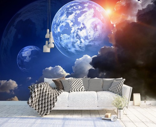 Blau planet q4269 tapete - blau,