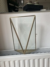 Vitrine Vintage Messing Glas Deko