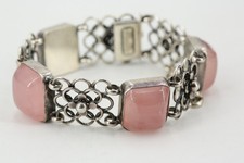 Silber Armband 925 Rosenquarz
