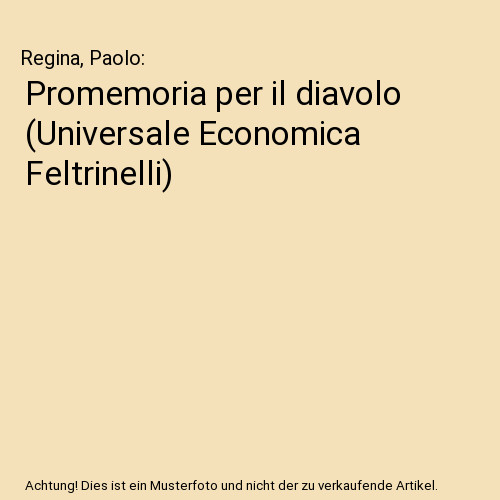 Promemoria per diavolo - promemoria,