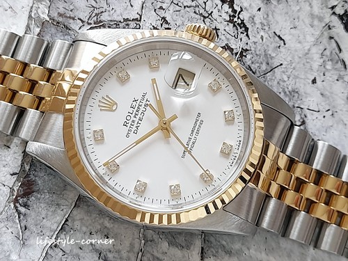 Rolex datejust 16233 - rolex, white