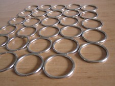 Basteln Schlüsselringe - Metall - 29 Stück - Ringelauffädelung - ⌀ 2,5cm