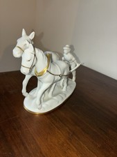 FIGUR Porzellan Mann mit Pferden Gerold Porzellan Bavaria Deutschland 20. Jahrhu
