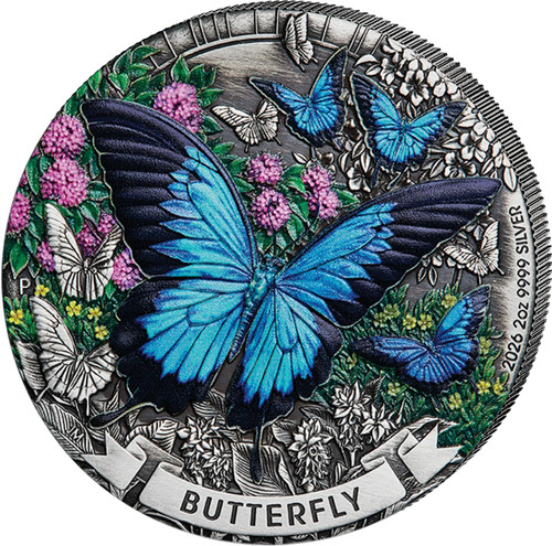 Unze silber schmetterling - 2,