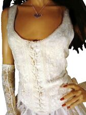 Mittelalter Gothic Mieder romantische Bluse Samt Schnürung Alina 36 38 40 42