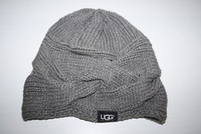 Original UGG Australia Strickmütze Beanie  Mütze  Zopfmuster Gr. S Grau