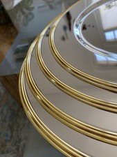 4 große Edelstahlteller