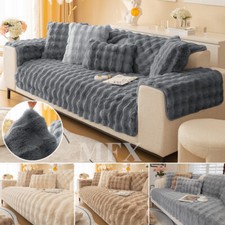 Plüsch Sofabezug 1 2 3 4 Sitzer Sofa Überzug Rutschfeste Superweiche Sofahusse
