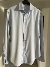 Armani Collezione, 100% Cotton, Hemd, 40, Hellblau, Manschette, NP€289