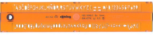 Schriftschablone rotring 342 - schriftschablone,