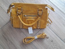 Damen Handtasche Shopper Gelb