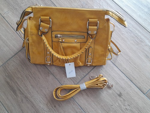 Damen handtasche shopper gelb - handtasche,